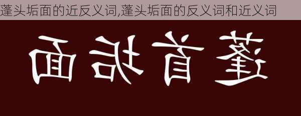 蓬头垢面的近反义词,蓬头垢面的反义词和近义词