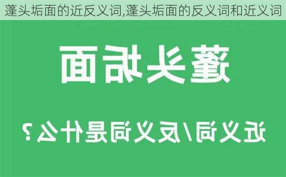 蓬头垢面的近反义词,蓬头垢面的反义词和近义词