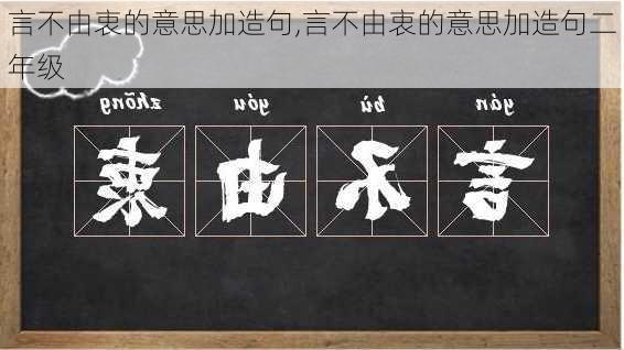 言不由衷的意思加造句,言不由衷的意思加造句二年级