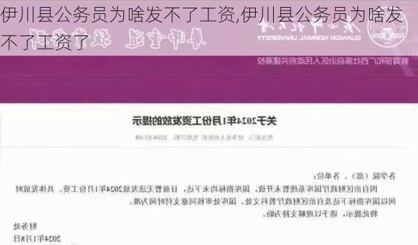 伊川县公务员为啥发不了工资,伊川县公务员为啥发不了工资了