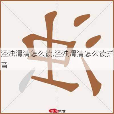 泾浊渭清怎么读,泾浊渭清怎么读拼音