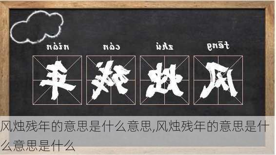 风烛残年的意思是什么意思,风烛残年的意思是什么意思是什么