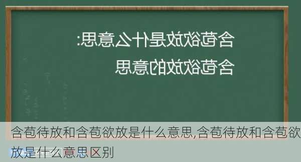 含苞待放和含苞欲放是什么意思,含苞待放和含苞欲放是什么意思区别