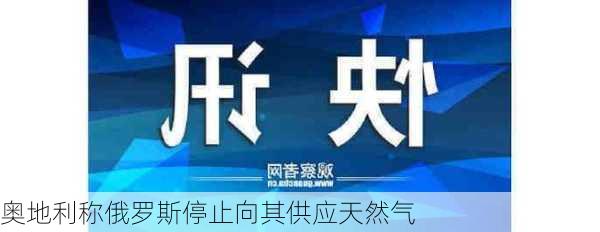 奥地利称俄罗斯停止向其供应天然气