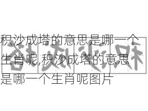 积沙成塔的意思是哪一个生肖呢,积沙成塔的意思是哪一个生肖呢图片