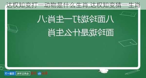 达权知变打一动物是什么生肖,达权知变猜一生肖