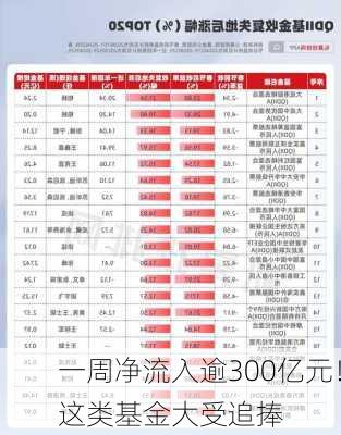 一周净流入逾300亿元！这类基金大受追捧