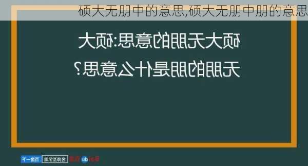 硕大无朋中的意思,硕大无朋中朋的意思