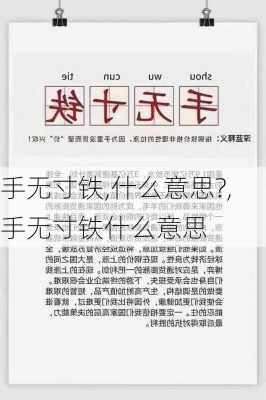 手无寸铁,什么意思?,手无寸铁什么意思