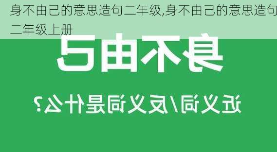 身不由己的意思造句二年级,身不由己的意思造句二年级上册